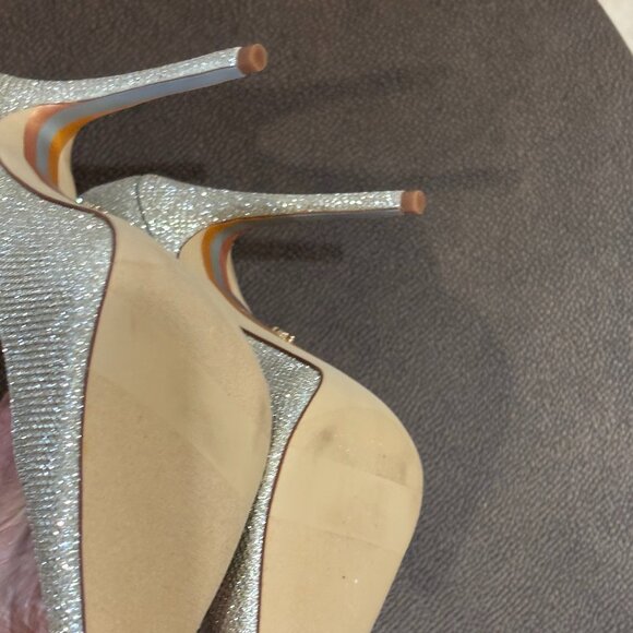 Sam Edelman Hazel pointed toe pump gold mesh Heel - Picture 6 of 14